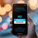 Um smartphone com um número IMEI sendo rastreado online gratuitamente